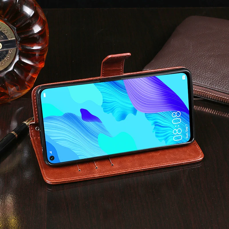 Чехол для huawei Nova 5 T, роскошный чехол-книжка, чехлы для телефона, Сумки Crazy Horse, кожаный чехол-кошелек для huawei Nova5T, чехол 6,26 дюйма