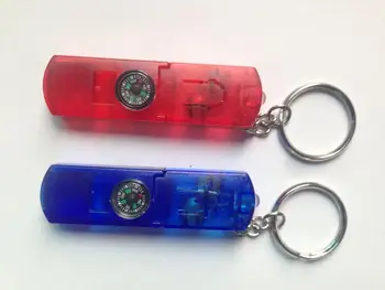 

LED mini-whistle lamp festival promotion gift lamp mini-small flashlight with compass key-ring lamp manufacture
