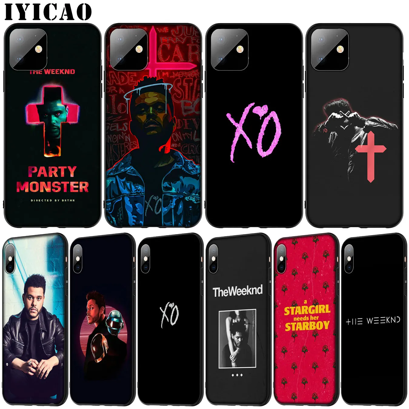 The Weeknd Soft Silicone Cover Case for iPhone 11 Pro XR X XS Max 6 6S 7 8 Plus 5 5S SE Black Phone |