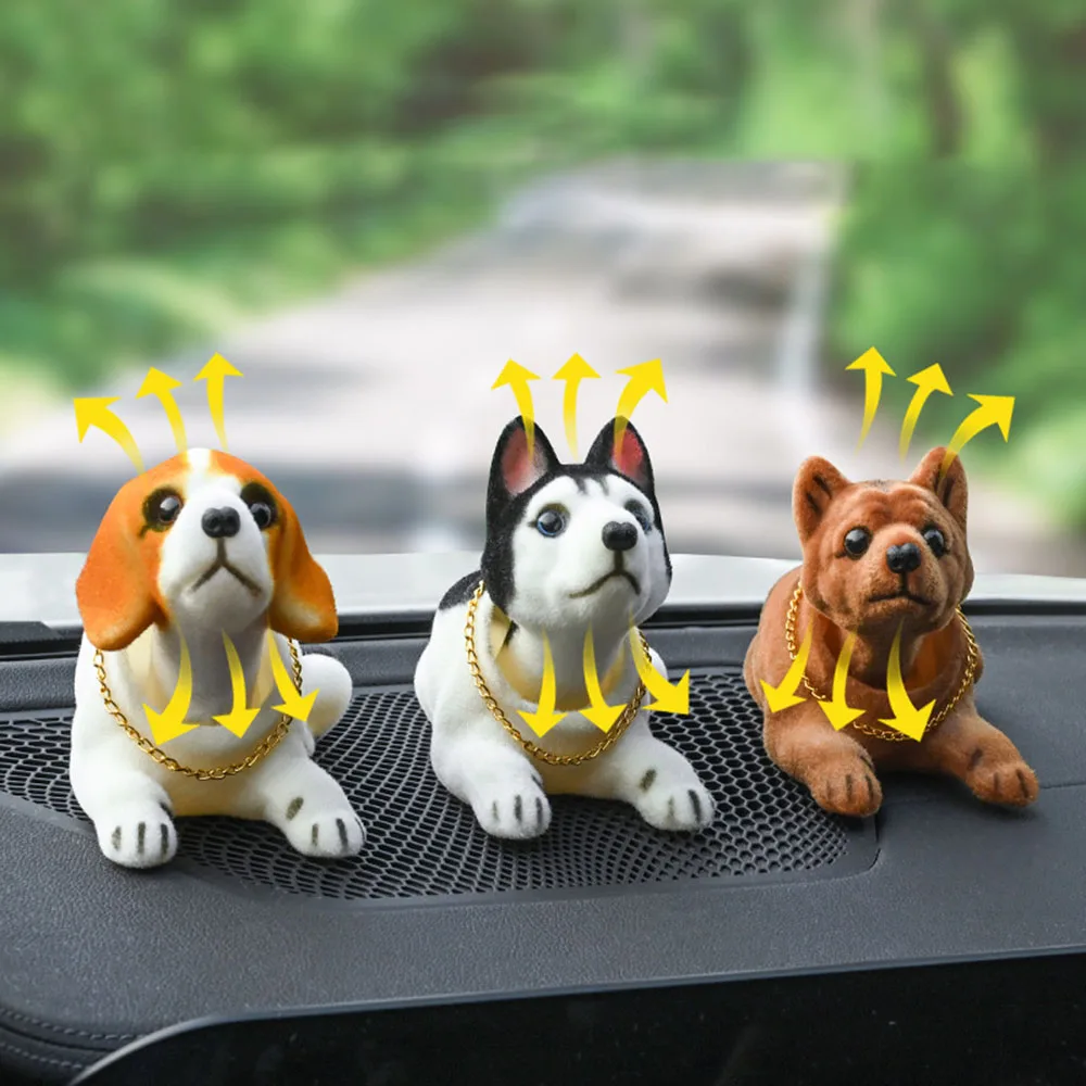 Shaking Head Lucky Dog Bobbing Heads Car Dash Puppy for Car Vehicle  Decoration, Beagle (16x9x11cm)