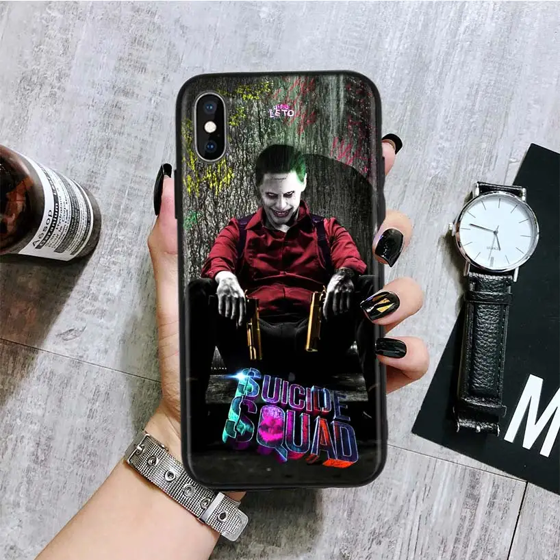 Джокер Отряд Самоубийц черный чехол для телефона Apple IPhone 11 Pro XS MAX XR 7 8 6S Plus X 10 Ten 5 5S SE Coque Shell