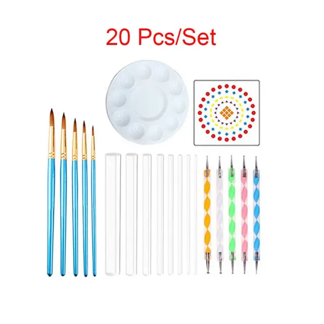 20pcs set Mandala Dotting Pen Tools for Painting Stone Ceramic with Stencil Template Point Brush Tray cheap OOTDTY CN(Origin) 20pcs set Mandala Dotting Pen Tools for Painting Stone Ceramic with Stencil Template Point Brush Tray cheap OOTDTY CN(Origin)