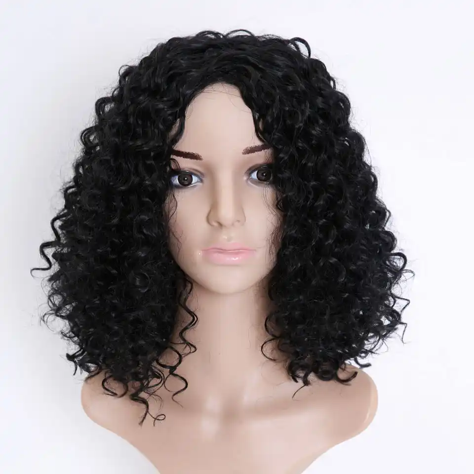 Buqi 20 Beskleevye Brazilskie Volosy Korotkie Vyushiesya Volosy Afro Amerikanskij Parik Pricheska Sinteticheskie Volosy Pariki Dlya Chernokozhih Zhenshin Aliekspress