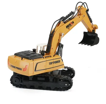 

9CH Simulation RC Excavator Toys with Light Children's Boys RC Truck Toys Gifts RC Engineering Car Tractor Brinquedos 1:18