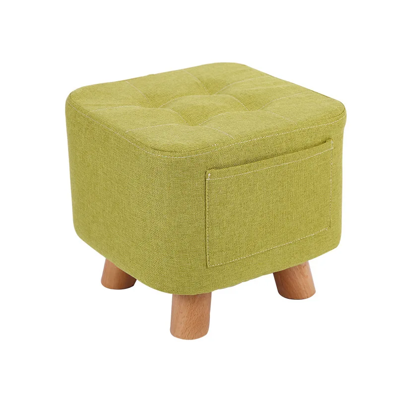 Taburete Madera Sitting Room Small Stool Creative Solid Wood Square Low Chair Lovely Sofa Cloth Shoes Bench Silla Mecedora Bebe