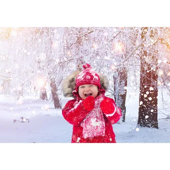

Winter Christmas Backdrop Snowflakes Natural Scenery Wonderland Backgrounds for Photo Studio Newborn Baby Kids Photo Background