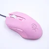 Souris d'ordinateur Gaming optique filaire rétro-éclairé coloré, 2400DPI, souris d'ordinateur rose, silencieuse, pour marin, pour filles ► Photo 3/6