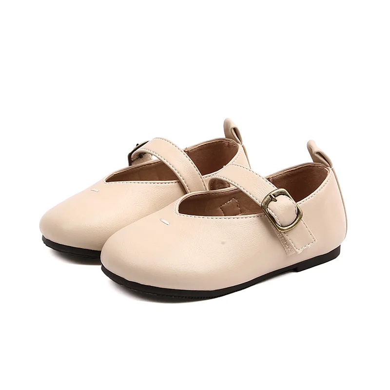 Baby Girls Shoes Spring New Solid Color Flat Toddler Shoes Children Infant Girls First Walkers Soft Bottom Single Shoes SX430
