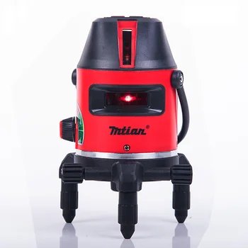 

XEAST Mtian laser level, 10X light 5 line 6 point 360 rotating cross laser line automatically leveling Red/green beam, lithium b