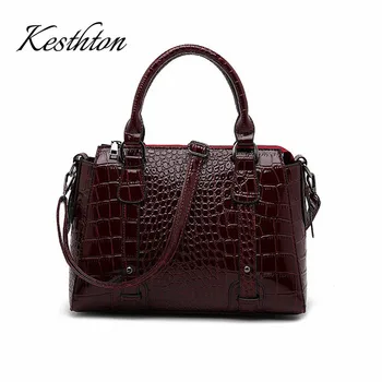 

Female Soft Shoulder Bags Quality Crossbody Bags Elegant Luxury Designer Large Capacity Women Top-handle Bag Crocodile Pattern