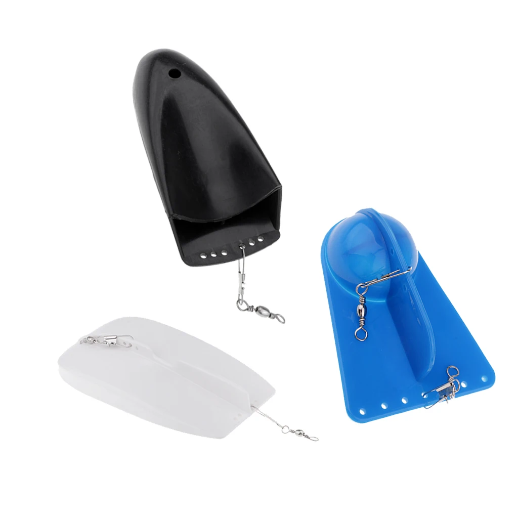 3pcs Plastic,Metal Rigging Paravanes Trolling Diving Board Fishing Tackle