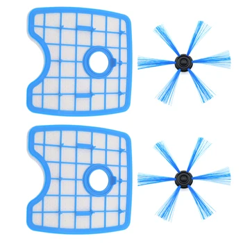 

Free Shipping Vacuum Cleaner 2 filter screen+2 round brush for Philips Robot FC8820 FC8810 Sweeping robot accessories