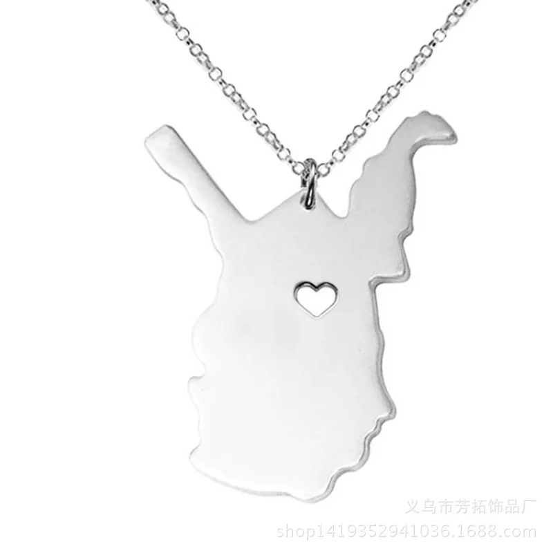 

Europe And The United States Hot Selling, The United States West Virginia Not Embroidered Steel Pendant Necklace Personality Hot