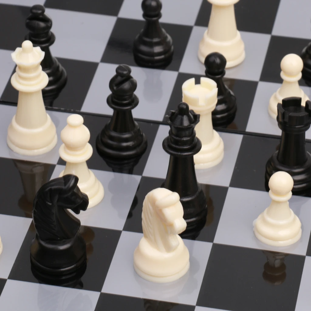 Большой магнитный складной набор пластиковых шахмат Шахматная настольная игра для детей обучающая игрушка