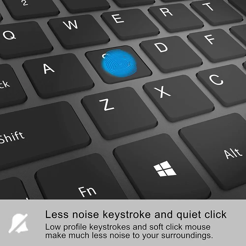 Recarregável sem Fio Mouse e Teclado França Alemanha Inglês Espanhol Layout Ergonômico Silencioso Mouse 2.4g Eua - - Imagem 4
