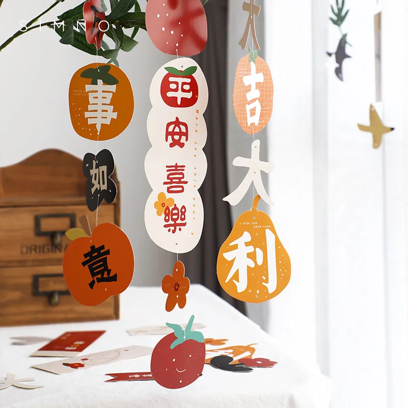 

Literary blessings double-sided printing paper multi-purpose card Japanese hyacinth ornaments wall decoration