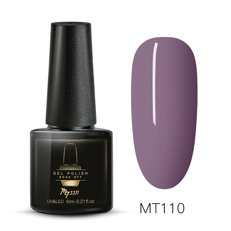 Mtssii 7ml Color Nail Gel Polish Manicure Semi Permanent Base Top Coat UV LED Nails Gel Varnish Soak Off Nail Art Manicure Gel - Color: S04825