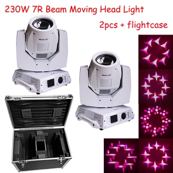 

Touch Screen 230W 7R Moving Head Light 7r Beam DMX512 Beam 7R Stage Lights for dj Disco Wedding Party 2pcs+fly case