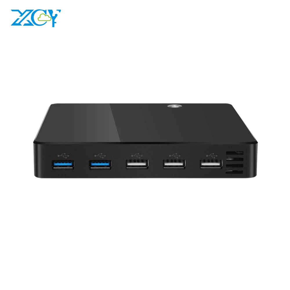 Ceny XCY kieszonkowy Mini PC intel celeron 1007U minikomputer Windows 10 HTPC tv, pudełko 300M Wifi HDMI USB Mini komputer stancjonarny tworzywa sztuczne