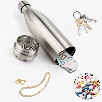 

Diversion Water Bottle Secret Stash Pill Organizer Can Safe Stainless Steel Tumbler & Hiding Spot for Money Bonus Drinkware Tool