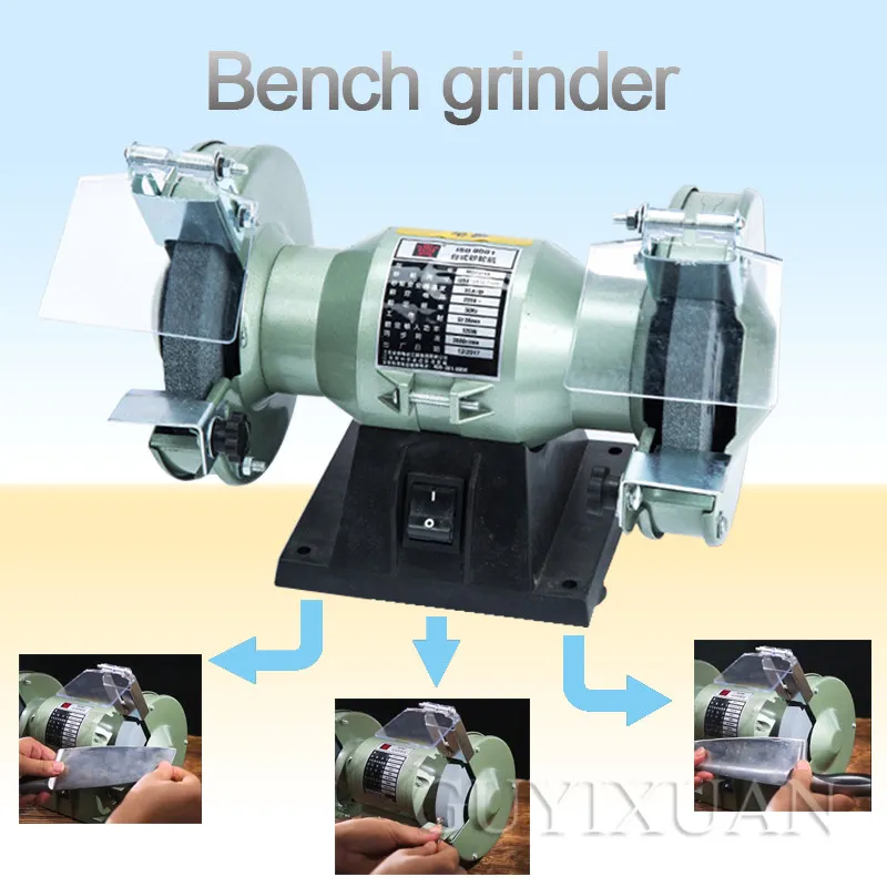 6 Bench Grinder Professional Industiral Electric Polisher Grinding Wheels Machine US Plug 110V