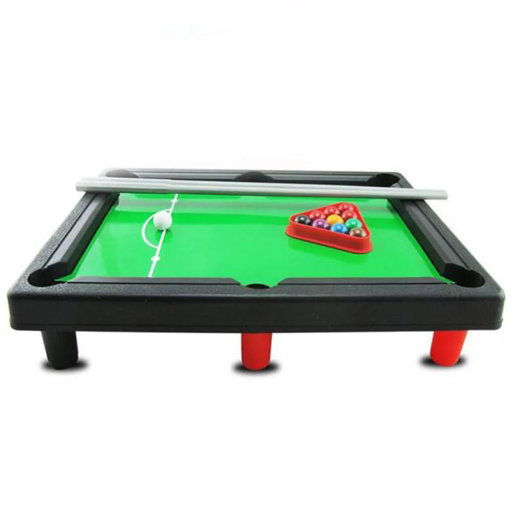 Interactive Entertainment Sports Toy Pool Table Simulation Board Game Children Gift Wear Resistant Mini Billiards Set Cues Party