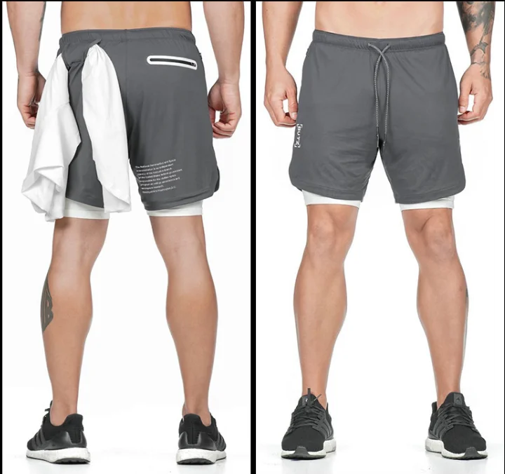 

Aomanda Summer Running Shorts Men 2 in 1 Sports Jogging Fitness Shorts Training Quick Dry Mens Gym Men Shorts Sport gym Pants