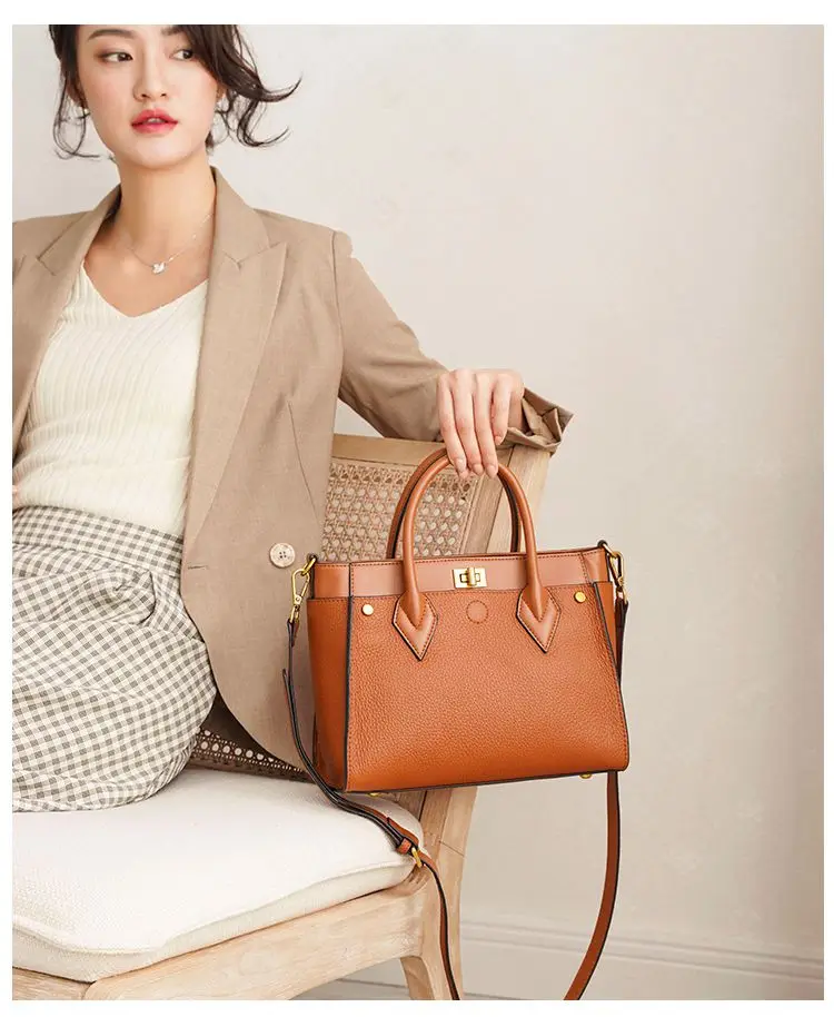 WOONAM Женская модная сумка Топ скрывает из натуральной телячьей кожи Офисная женская сумка с верхней ручкой WB1083