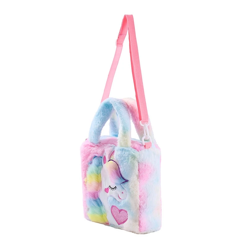 Unicorn Fluffy Tie-dye Children's Bag