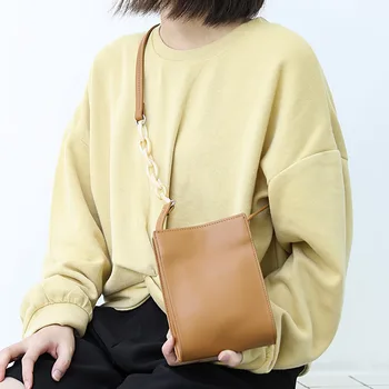 

Korean Mobile Phone Pack New Fashion Solid Color Mini Women's Bag Leisure One Shoulder Crossbody Package C504