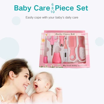 

6/8/10Pcs/Set Baby Kids Nail Hair Health Thermometer Nose Cleaner Toothbrush Safety Tools Newborn Grooming Brush Kit Baby Care