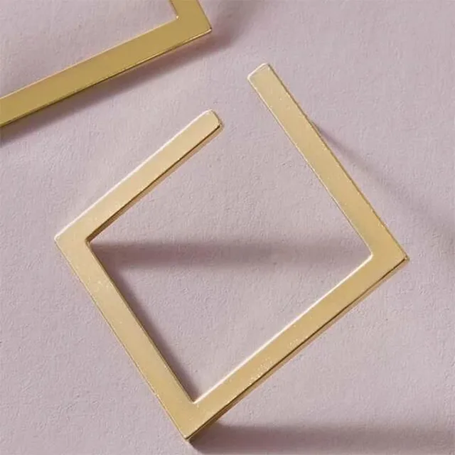 Retro Minimalist Square Earrings Irregular Stud Earrings New Exaggerated Cold Wind Fashion Earring for Women Opening Accessories 2