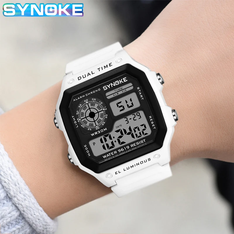Digital Watches For Men Military Wristwatches Black Sports Watch Men Square LED Male Clock Relogio Masculino - 3