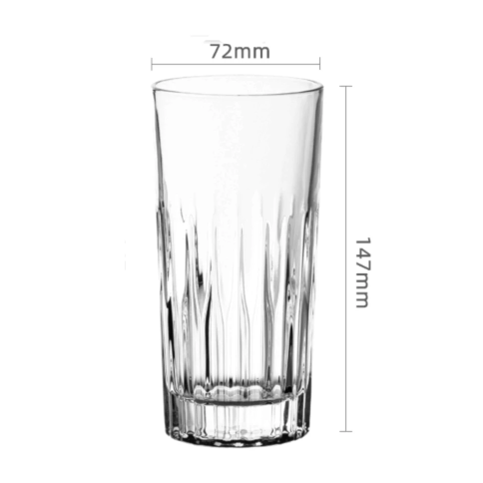 HighBall Tumbler Mojito glass,Bar Glasses, Glass Cups for Water, Juice, Beer, Drinks, Cocktails