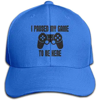 

I Paused My Game Here Vintage Adjustable Baseball Cap Cotton Denim Dad Hat Cap