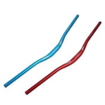 

WAKE 2 Pcs 31.8 x 780 mm MTB Mountain Bike Bicycle Aluminum Alloy Riser Handlebar (Red & Blue)