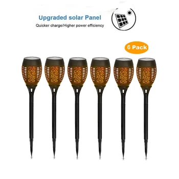 

2-8pcs Solar Flame Light Flickering lawn lamp Waterproof Flickering Flame Solar Torch Light Lamp Outdoor Landscape Decoration Ga
