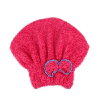 

Newly Microfibre Quick Hair Drying Bath Spa Bowknot Wrap Towel Hat Cap For Bath Bathroom Accessories CTN88