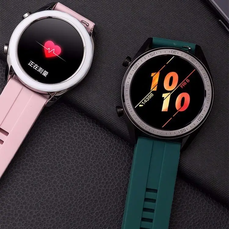 22 мм силиконовый ремешок для часов huawei Watch GT Galaxy Active2 44 мм ремешок силиконовые полосы спортивные для часов Amazift Pace Наручные Ремни