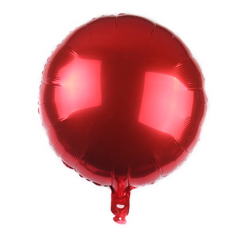 1 шт. 18 дюймов круглый фольгированный металлический шар в виде Макарон детский душ Свадьба День рождения праздничные воздушные шары вечерние макет украшения шар - Цвет: Red