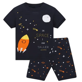 

2020 Hot Summer Kids Pajamas Baby Boys Clothing Cartoon Costume Short Sleeve Pajamas children Sleepwear Pajamas Sets