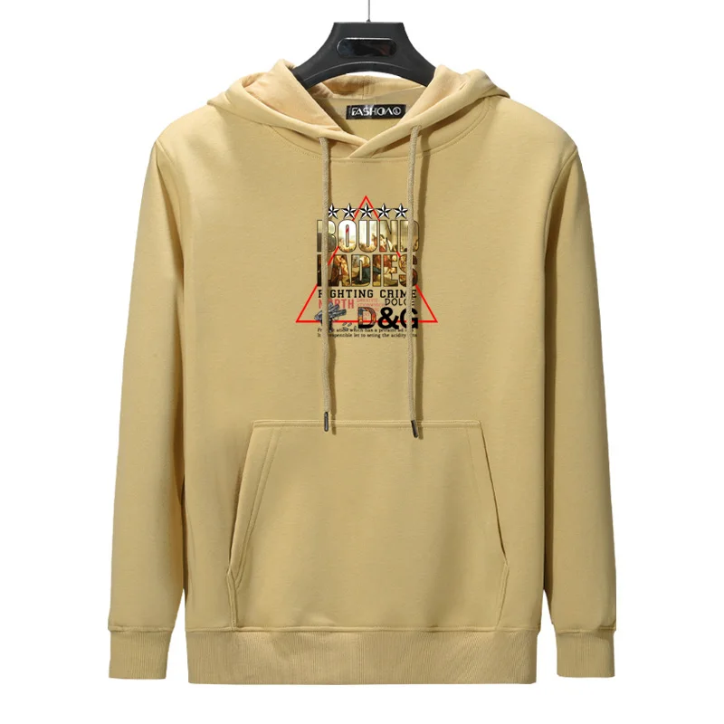 

Men's Sweatshirt Hoodie Men solid colour printing regular version pocket Man Clothes 7002