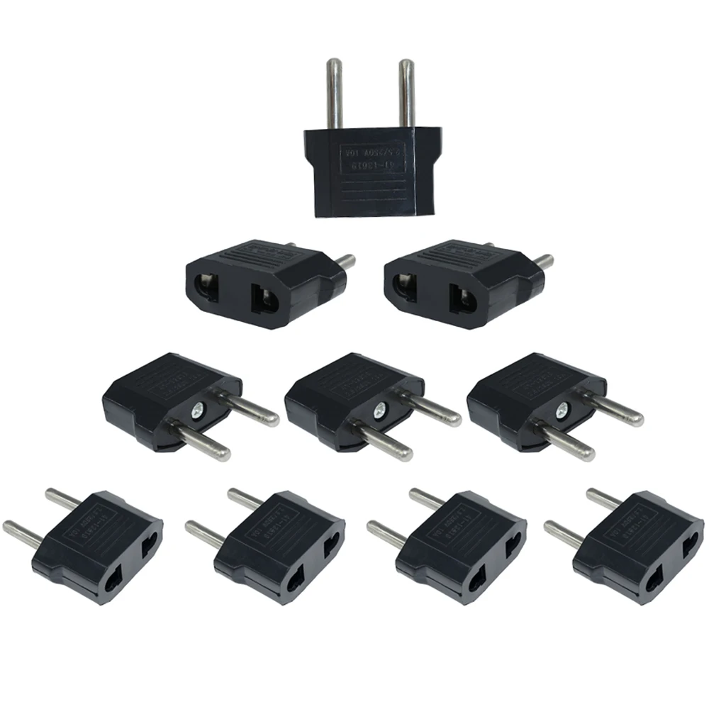 10PCS American US USA to European Euro Travel Charger Adapter Plug Outlet Converter TO EU | Обустройство дома