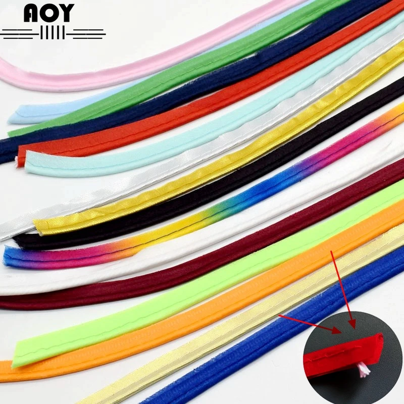 10mm Bias Piping Tape Rope for Sheets Sofa Curtains Hats Clothes Various Fabric Handmade DIY Craft Sewing Supplies