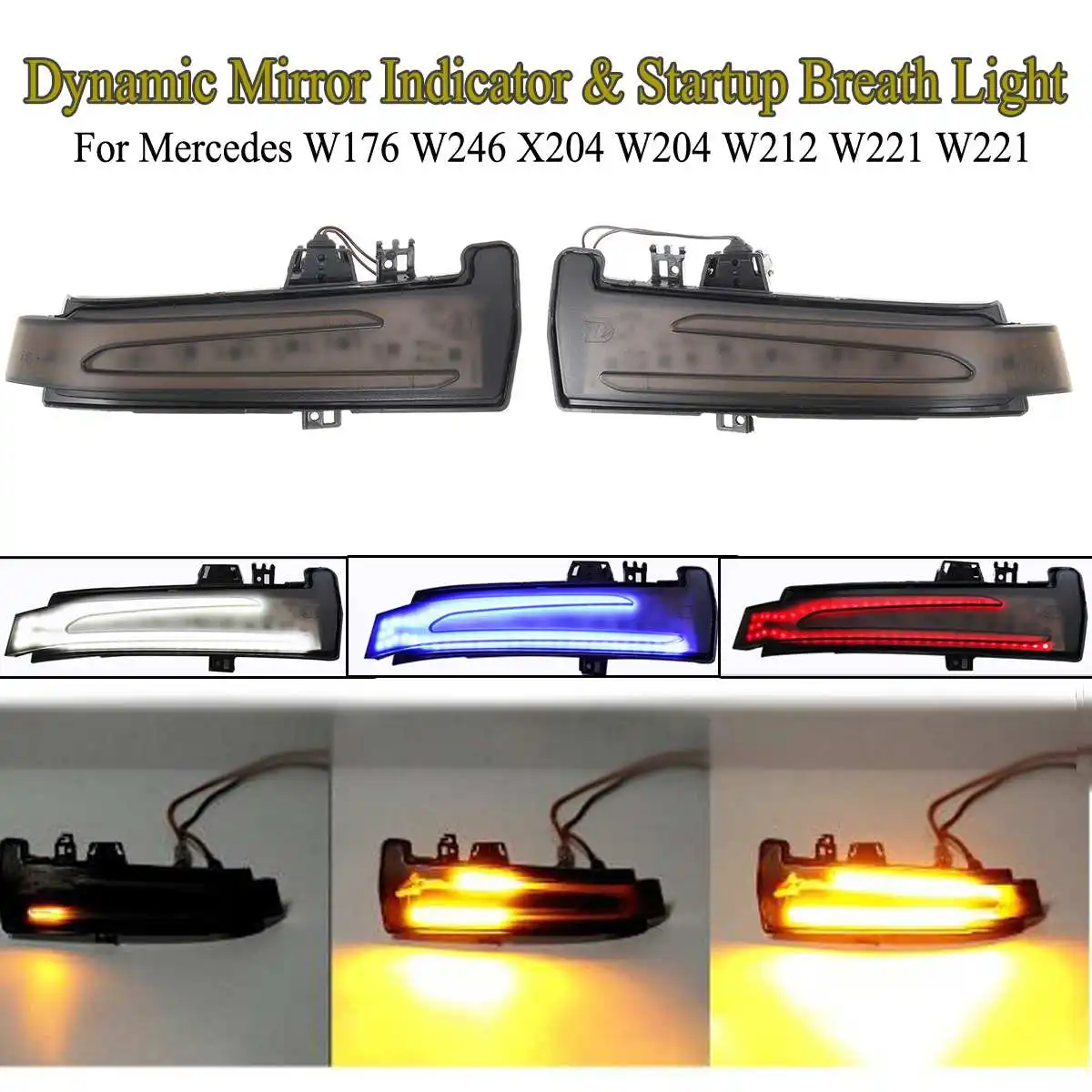 2PCS  LED ̵  ̷ ǥñ 帣 ȣ   극 Ʈ ޸  W212 W204