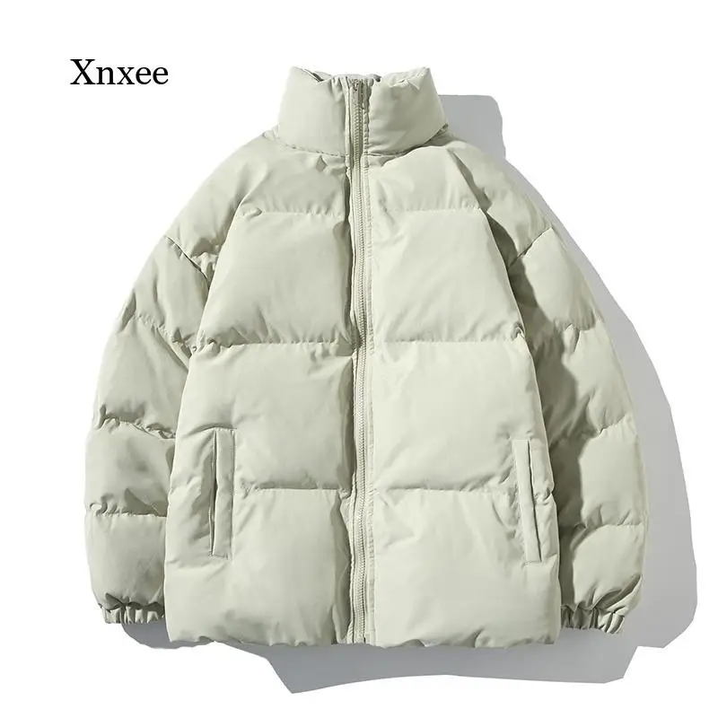 

Куртка мужская зимняя повседневная, плотная теплая парка с воротником-стойкой, однотонная, модная уличная одежда