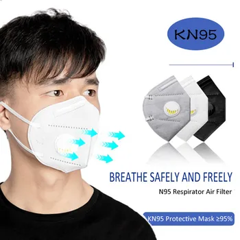 

KN95 Mask Valved Face Mask KN95 Reusable Protection Face Mask 95% Filtration Protective Mask Windproof Face Mask Mouth Cover