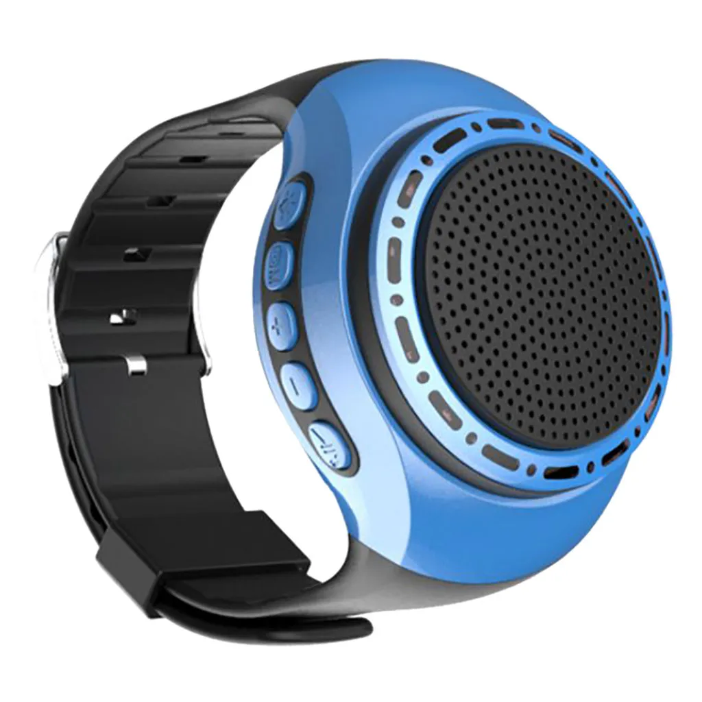 Беспроводные Blueteeth 5,0 музыкальный плеер спортивные часы AUX портативные мини наручные стерео спортивные колонки 3 Вт двойной Магнитный 4 цвета