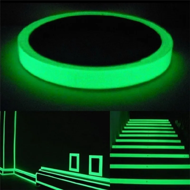 

Luminous Tape Self-adhesive Photoluminescent Night Vision Glow In Dark Wall Sticker Safety Warning Security Stage Decoration