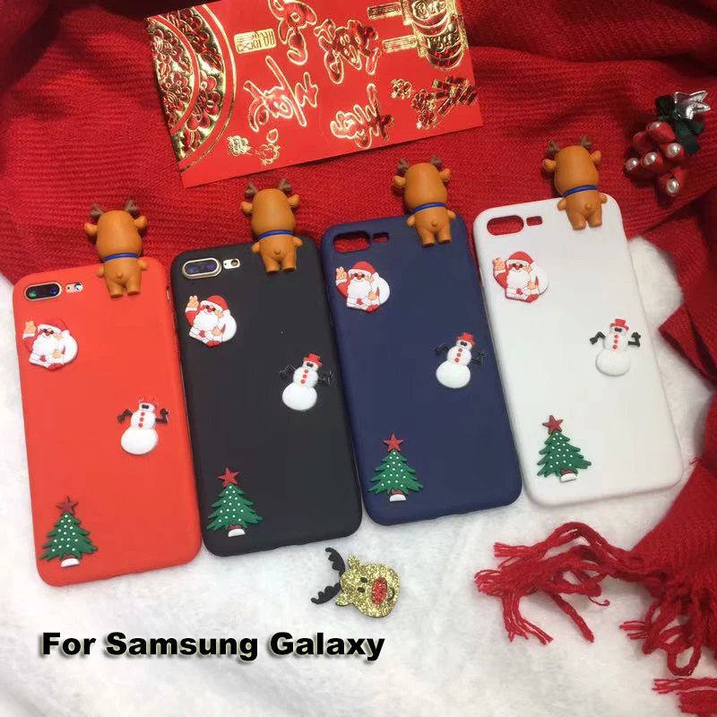 3D олень кукла с рождеством, мягкий TPU чехол для samsung Galaxy A40 A20 A30 A8S A750 A7 A9 A6 плюс J8 A6 A5 A8 A9S чехол Крышка